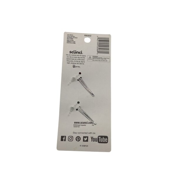 Scunci Christmas Glitter Hair Clips 2pcs Red & Green Holiday Accessories Bow - Picture 5 of 5